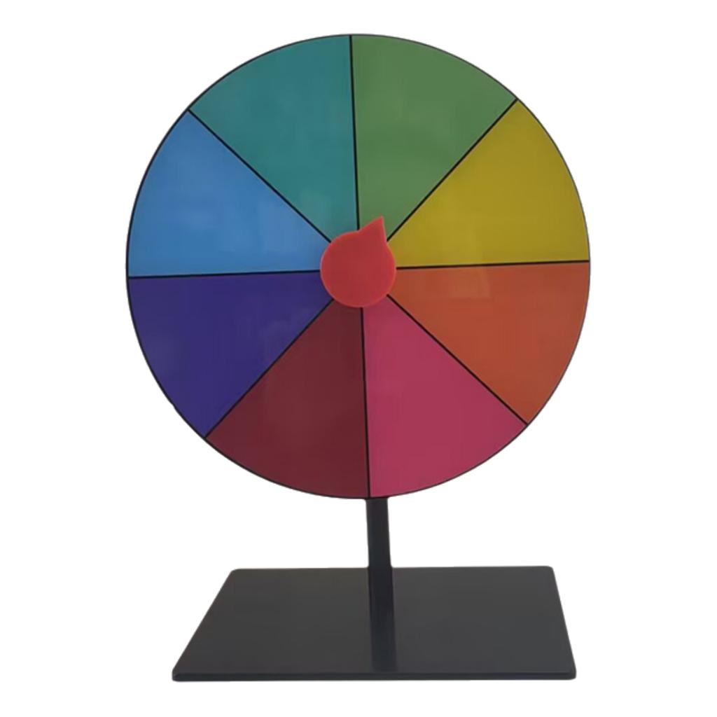 1Set Heavy Duty Editable Spin Wheel Color Roulette Wheel Tabletop Prize Wheel Dry Erase Spin Wheel Spinner Game