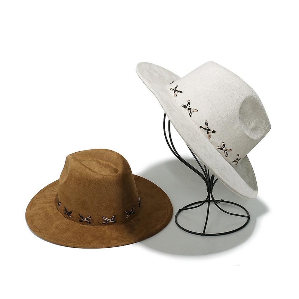 Cowboy Hats Panama Hat Unique Stitches Wide Brimmed for Women Men Photo Props Western for Men Women Unisex Wear Headwear
