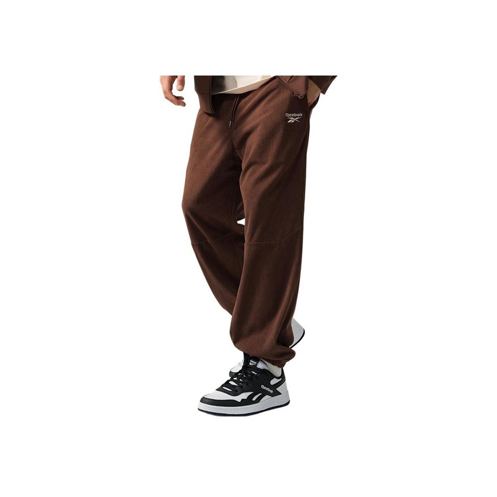Reebok Casual Fashion Comfortable Tapered Knit Joggers Unisex Joggers Brown 24FRM613UGBR