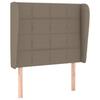 VidaXL Tête de lit avec oreilles Taupe 83x23x118-128 cm Tissu3117934