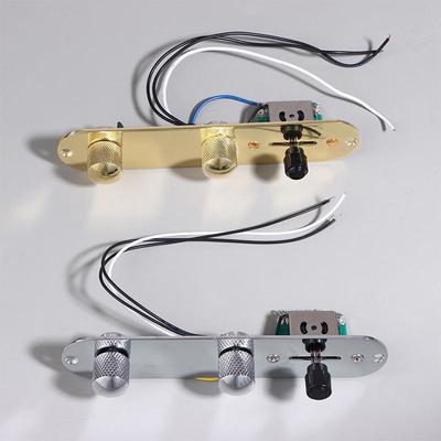 1Pc Way Wired Loaded Prewired Harness 3 Way Switch Knobs Linear Iron Plate Control Circuit Assembly For Tele Guitar Parts