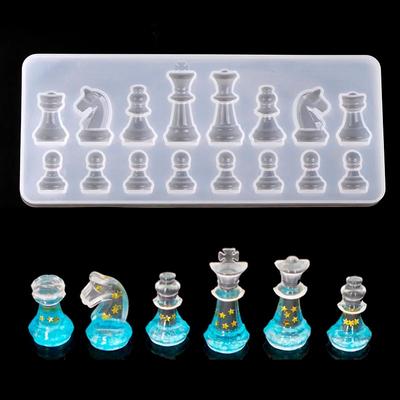 2pcs International Chess Shape Silicone Mold DIY Clay UV Epoxy Resin Mold Pendant Molds For DIY
