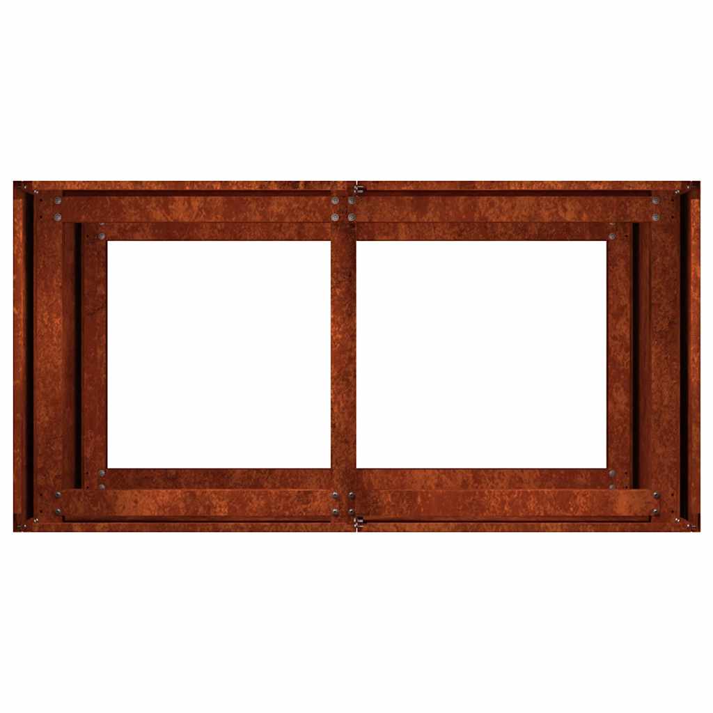 Rustic Planter Box 80 x 40 x 80 cm Weatherproof Steel
