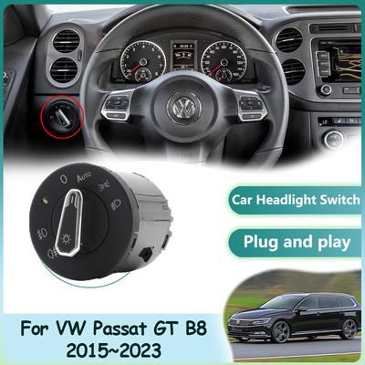 Car Headlight Switch for Volkswagen VW Passat GT B8 2015~2024 Head Automatic Lamp Auto Lighting Sensor Refit Interior Accessorie