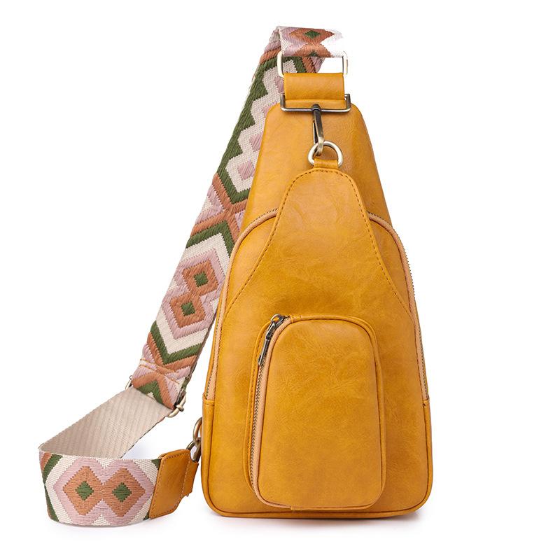 Soft Leather Chest Bag Vintage Fashion Women's Bags Crossbody Bag Backpack
