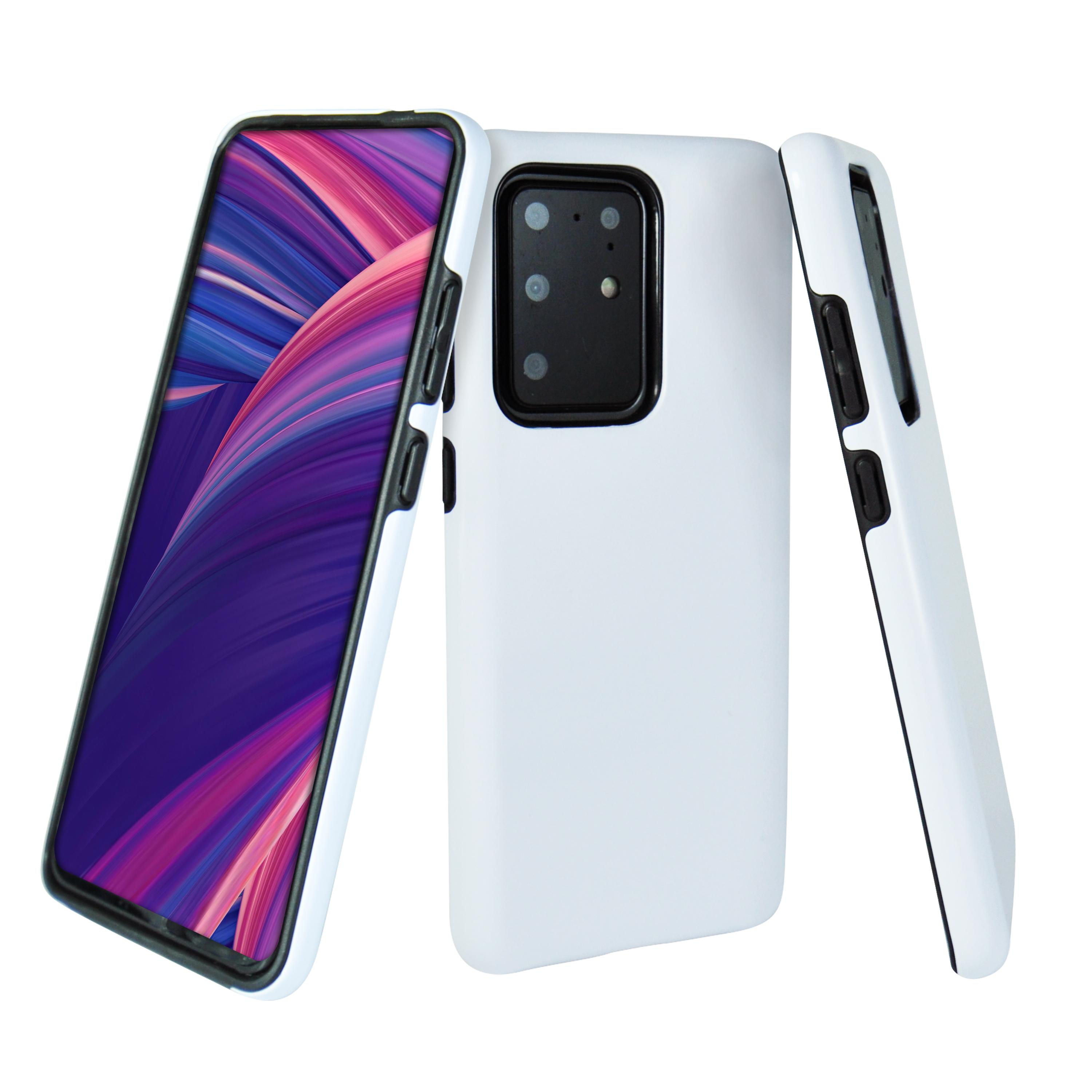 2 in 1 Plastic TPU Bumper Shockproof Custom Phone Case For iPhone 13 белый