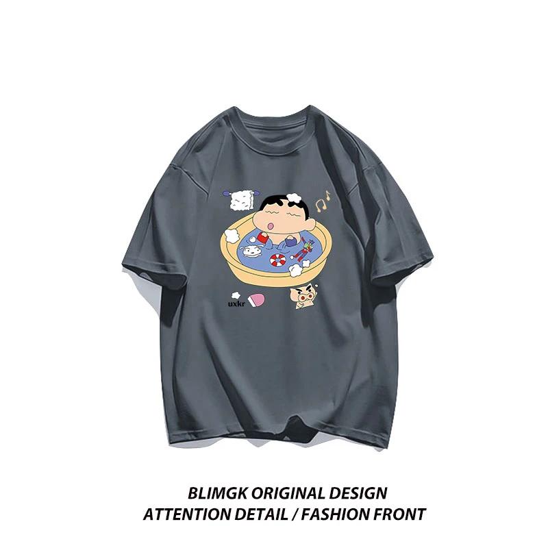 

Крейо.н Сяосинь Принимает Ванну Женская Футболка Хлопковая Повседневная Футболка Одежда Аниме Крутые Футболки Уличная Популярная С Коротким Рукавом 4XL