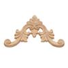 Floral Wall Door Decoration Furniture Parts Woodcarving Decorative wooden Figurines Crafts Corner Appliques Frame Wood Carved