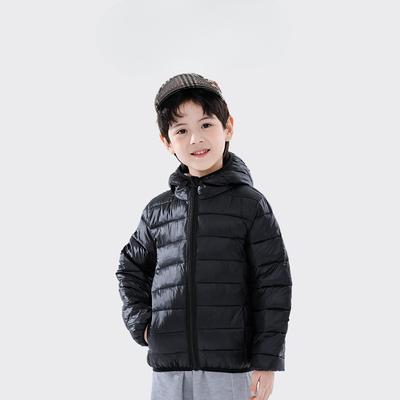 Vêtements pour enfants Vêtements en coton légers et fins Vêtements d'automne et d'hiver Veste chaude en velours à capuche et simple