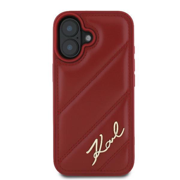 Karl Lagerfeld KLHCP16SPQDSMGR iPhone 16 6.1" Red/red Hardcase Quilted Signature