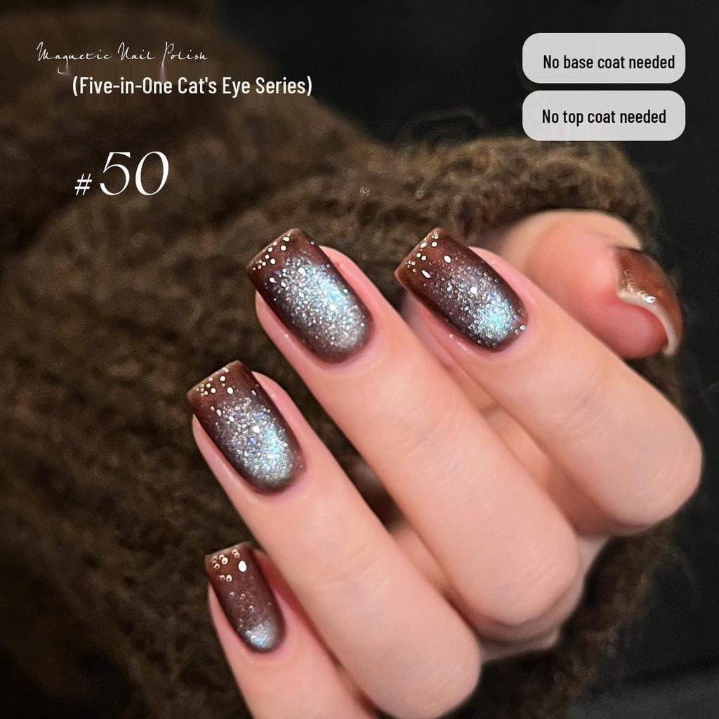 KaSi 2025 Autumn/Winter Sparkle Cat Eye Gel Polish - One-Step, Five-in-One Color for Nail Art