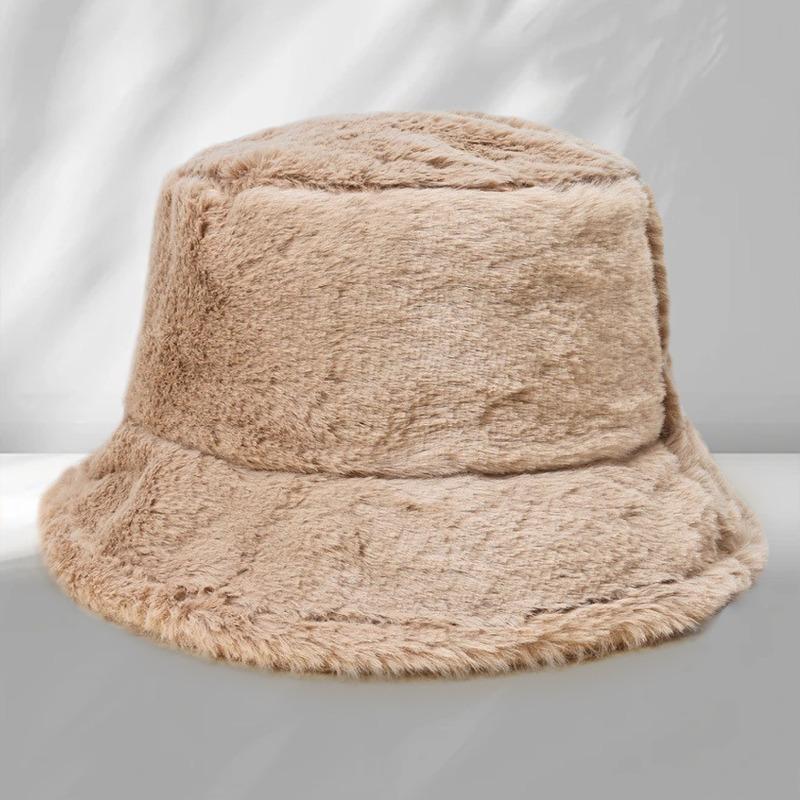 Hot Sale Imitation Rabbit Hair Bucket Hat Bucket Hat Autumn and Winter Outdoor Warm Plush Basin Hat