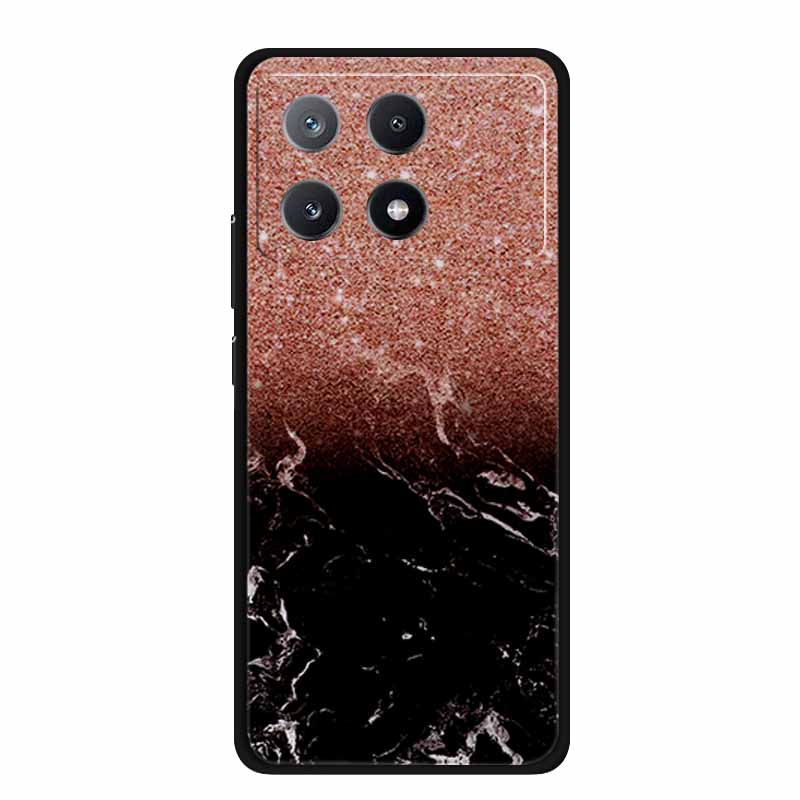 Marble Pattern Phone Case for Poco X6 Pro Clear Edge Cover Funda for Xiaomi Poco X 6 Pro Soft Transparent Coque Color Back Shell