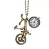 Vintage robot shape Arabic numerals round dial quartz pocket watch pendant decorated with cute keychain bag charm for a party