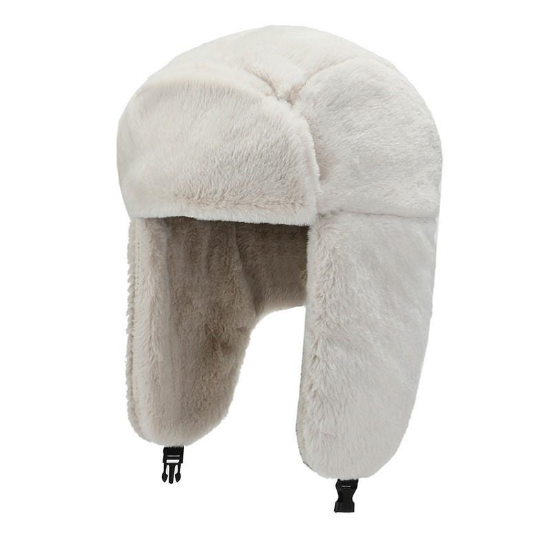 Winter Newly Added Velvet Thickened Lei Feng Hat Plush Windproof Hat for Women Outdoor Cycling Ear Protection Northeast Thermal Hat
