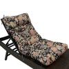 Garden Chair Pad with High Back Headrest, Tufted Outdoor Form and Seat Anchors 125 x 55 cm for Porch Use Daily