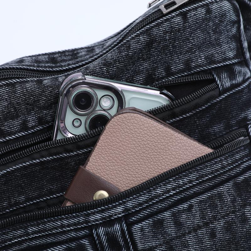 Denim Multi-Layer Small Square Bag Women's Shoulder Crossbody Bag