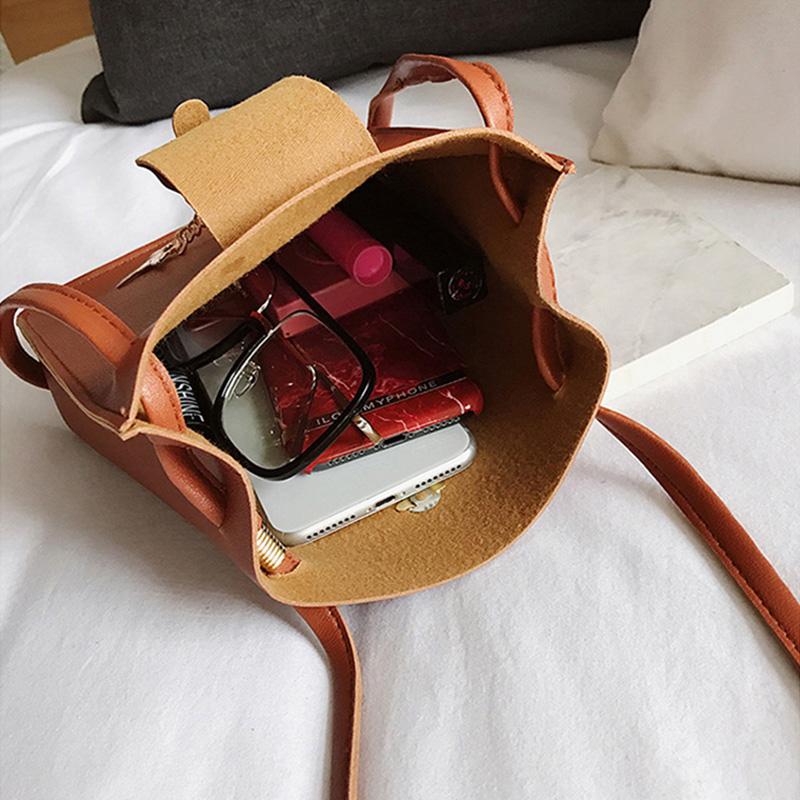 PU Leather Women's Mini Crossbody Bag Deer Pendant Shoulder Bags Purse Female Small Messenger Bag Handbag Wallet Change Pouch