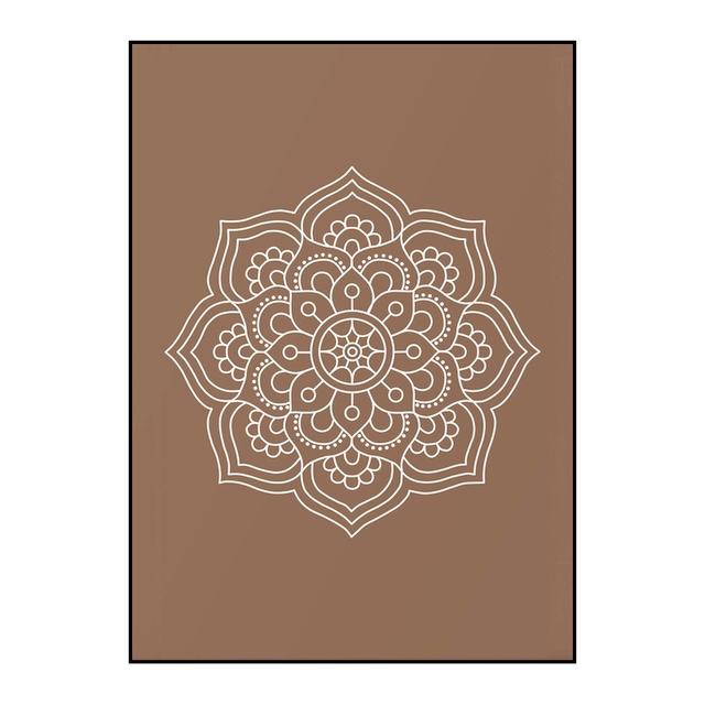 Mandala Buddha Lotus Neutral Yoga Meditation Wall Art Print Canvas Painting Poster Picture Zen Yoga Living Room Home  Decor No Frame