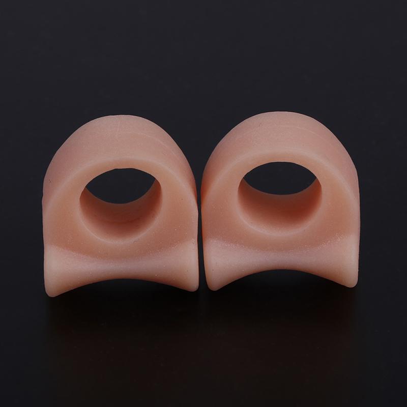 

2Pcs Gel Toe Separator Straightener Bunion Spacer Corrector Hallux Valgus Relief тілесний