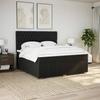 Boxspringbed met Matras Zwart 200 x 200 cm Stof
