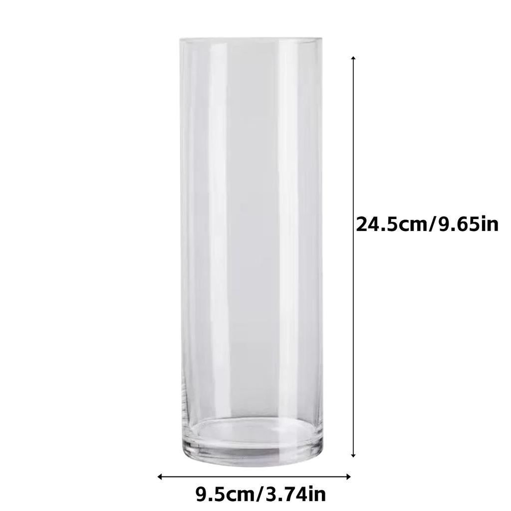 Vaso per Fiori Cilindrico Trasparente in Acrilico Infrangibile Alto Grande Vasi in Plastica per Decorazione Matrimonio Festa Vaso Fioriera Idroponica