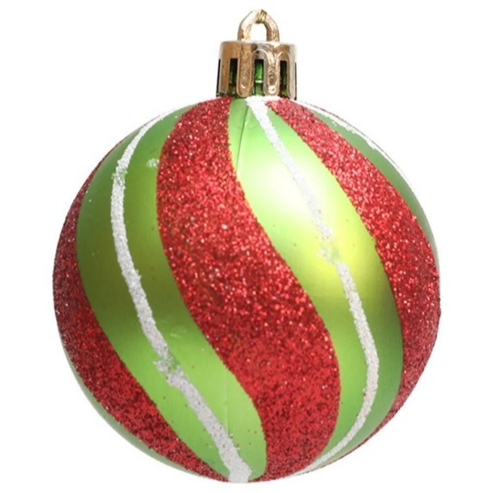 Plastic Christmas Baubles 6cm Christmas Tree Hanging Baubles Holiday Home Decor
