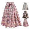 Women Skirt Fit A-Line Style High Midi Mid-calf Skirt Work Leisure