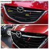 Car Front Middle Grille Mesh Strip Protector Decoration Cover Trim For Mazda 3 2014 - 2016 ABS Chrome / Red Accessories Exterior