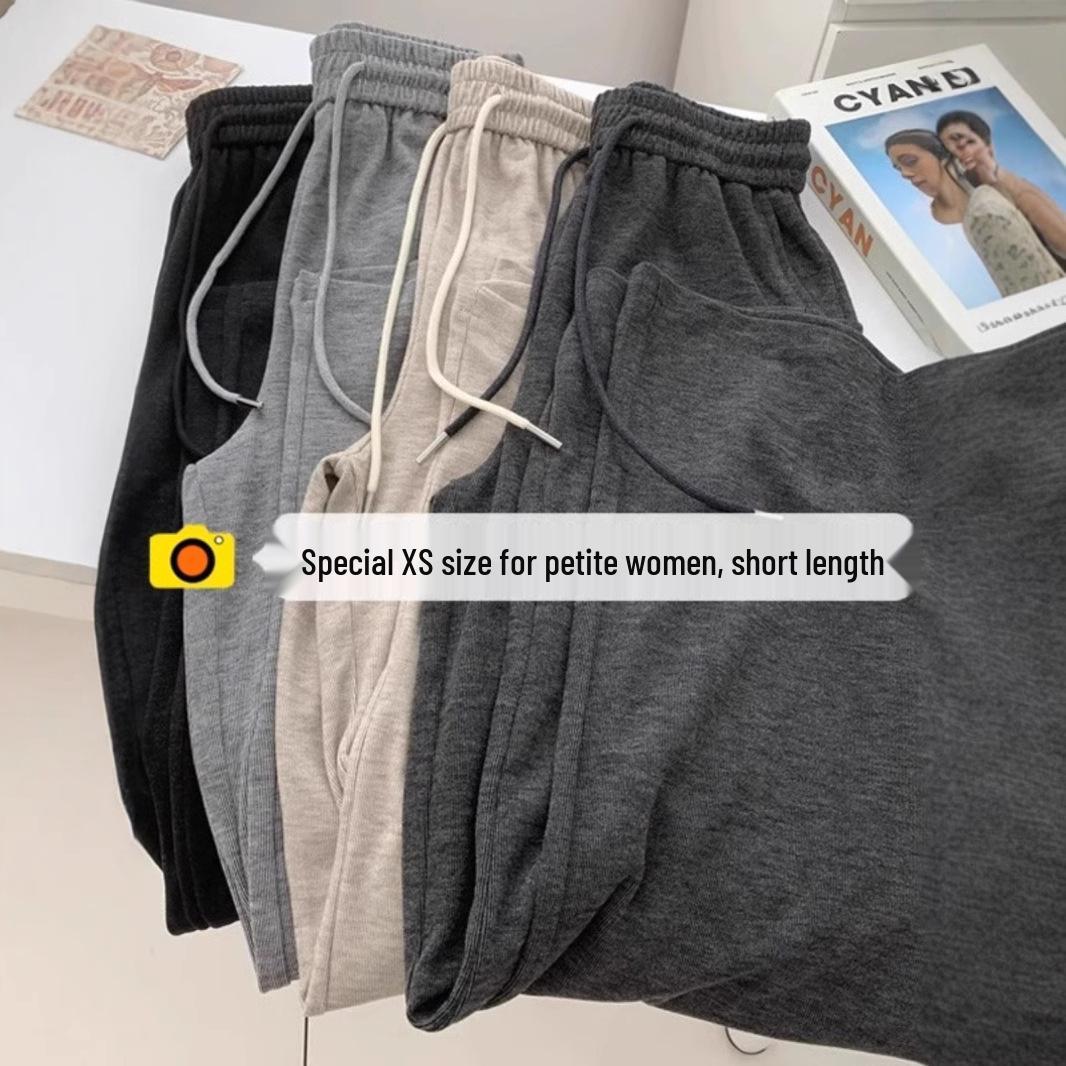 

145 Petite Fleece-Lined Slim Straight Leg Pants - High Waist for Women, Perfect for Spring & Autumn M (96-110 lbs)