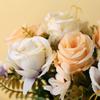 5 Heads Simulated Rose Curled Small Artificial Rose Flowers New Vintage Silk Rose  Home Decor