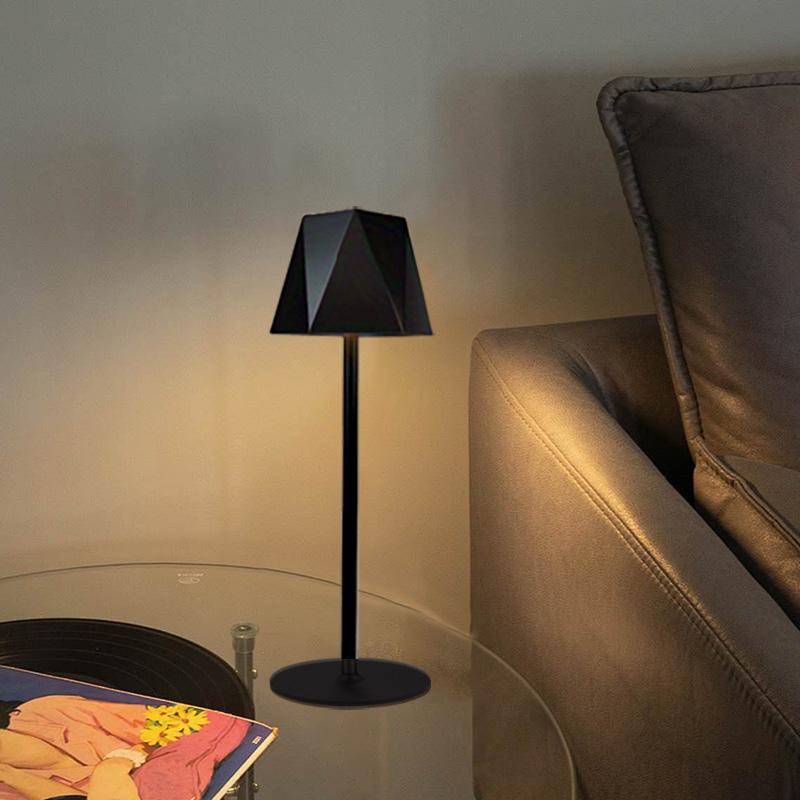 Rechargeable LED Desk Lamp Touch Switch 3 Colors Dimming For Bar Restaurant Hotel Living Room Ambiance Decoration Table Lighting