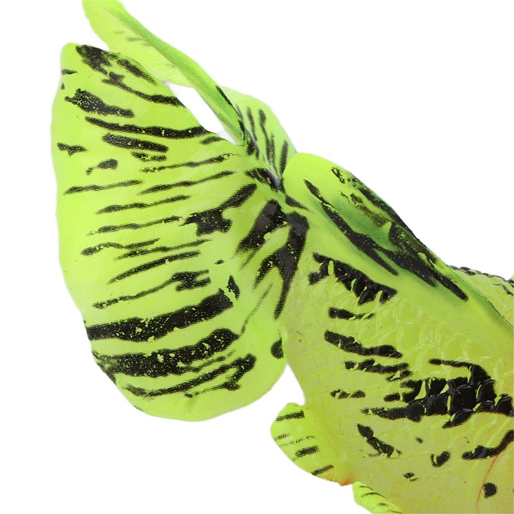 Artificial Fish Glowing Effect Silicone Simulation Gold Fish for Fish Bowl Simulation Animal Decoration
