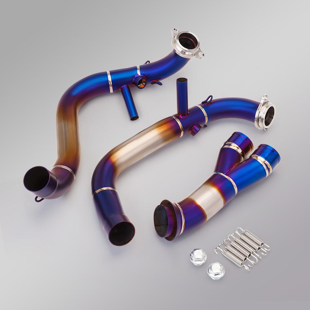 DUKE790/890 Titanium Alloy Front Exhaust Pipe (2018-2022) - Connects to Original Exhaust