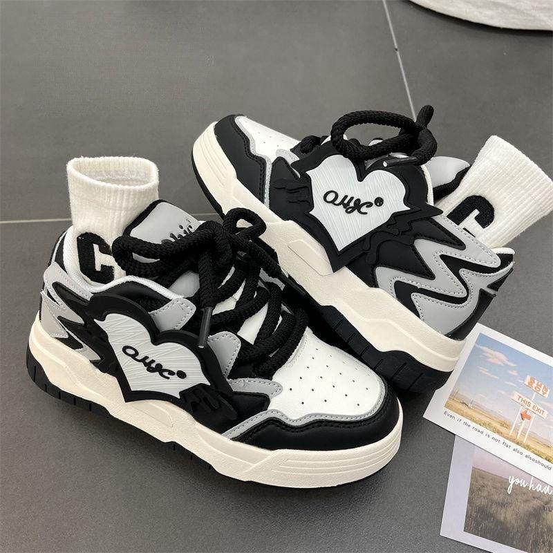 Nischenliebe dicksohlige Design Studenten Freizeitschuhe Herbst neu Campus Sportliche Plateauschuhe