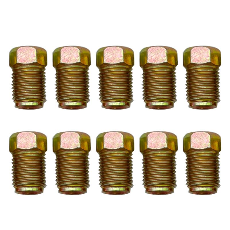 10Pcs M10x1.0 Brake Line Fittings Set For 3/16" Tube Inverted Flares Metric End Union Nuts Male Short Brake Pipe Screw Bolts