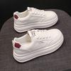 Thick-soled women's 2026 new muffin spring and autumn women's shoes sports breathable students casual soft-soled heightening board shoes