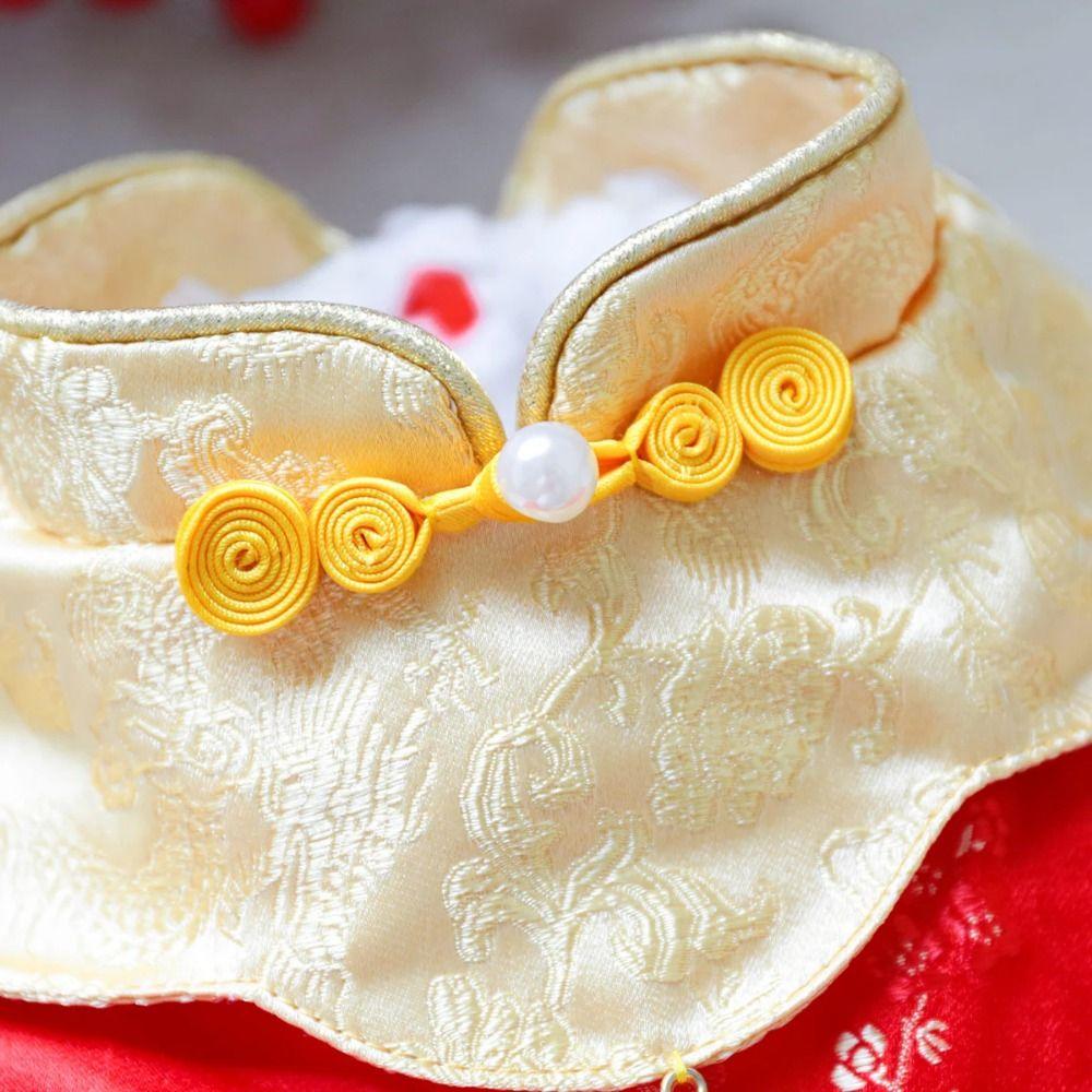 Creative New Year Pet Dress Chinese Style Pet Tang Clothes Pet Princess Skirt  Dress Up Accessories