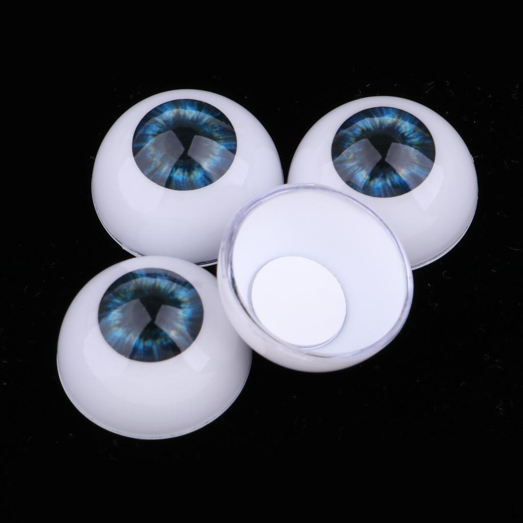 2 Pairs of Eyeballs for DIY 24mm Simulation Eyes Acrylic Doll