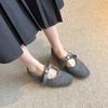 Französische Schleife Damen Plateau-Absatz Party-Schuhe Elegante Damen Herbst Winter Neu Dicker Absatz Mary Jane Schuhe Zapatos Mujer