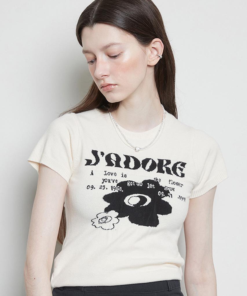 LARTIGENT L3 Jadore Flower Knit(Beige)