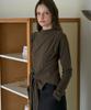 DEHEVE Wool Mock-Neck Wrap Long Sleeve [Khaki]