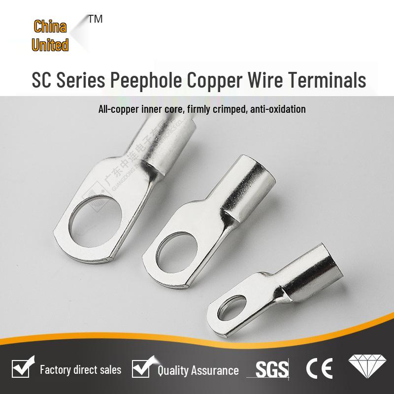 Purple Copper Peep Hole Terminal Lug Connector