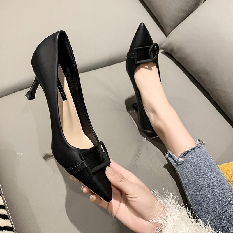 Shoes for Women 2024 On Heeled White Ladies Summer Footwear High Heels Pointed Toe Stilito Office Pumps Lastest Korean Style A E