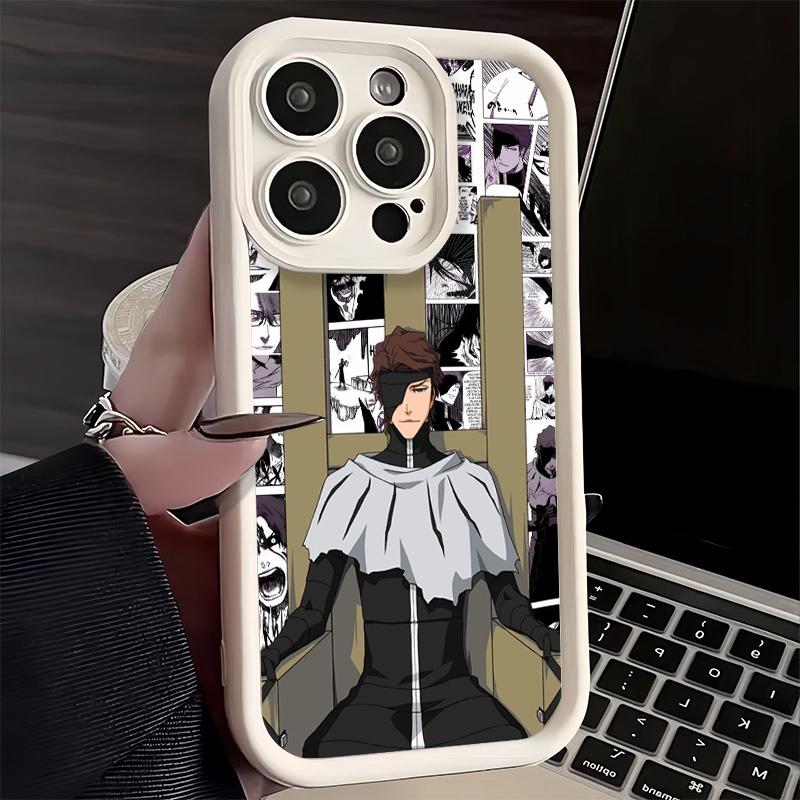 Phone Case for iPhone 17 Air 16E 15 16 Pro Max Bleach Aizen Sousuke Cover 14 Plus 13 12 Mini Soft Shell Silicone Fundas