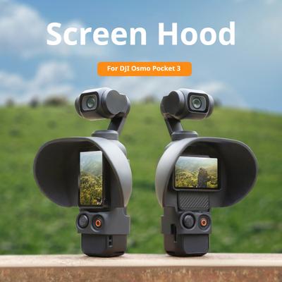 Action Camera Screen Hood for DJI Osmo Pocket 3 Sports Camera Screen Sun Shield Light Blackout Protection Sunshade Cover Camera Accessories