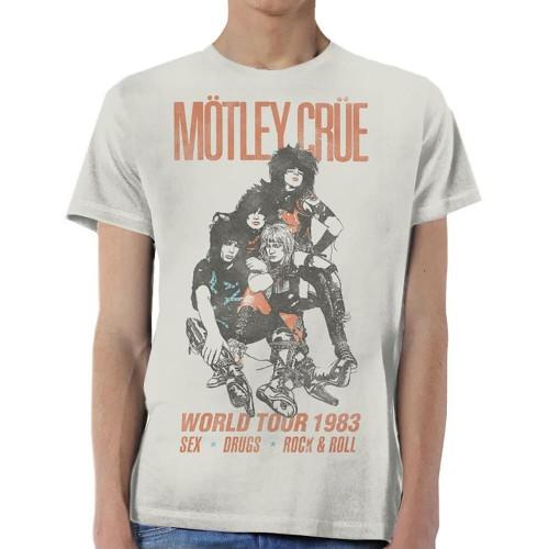 Motley Crue Unisex Adult World Tour Vintage T-Shirt