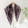 Women's 90cm Large Square Silk-Style Chain Print Headscarf & Shawl