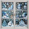 New Christmas Window Stickers White Christmas Snowman Christmas Tree Static Stickers Windows Christmas Decoration Stickers