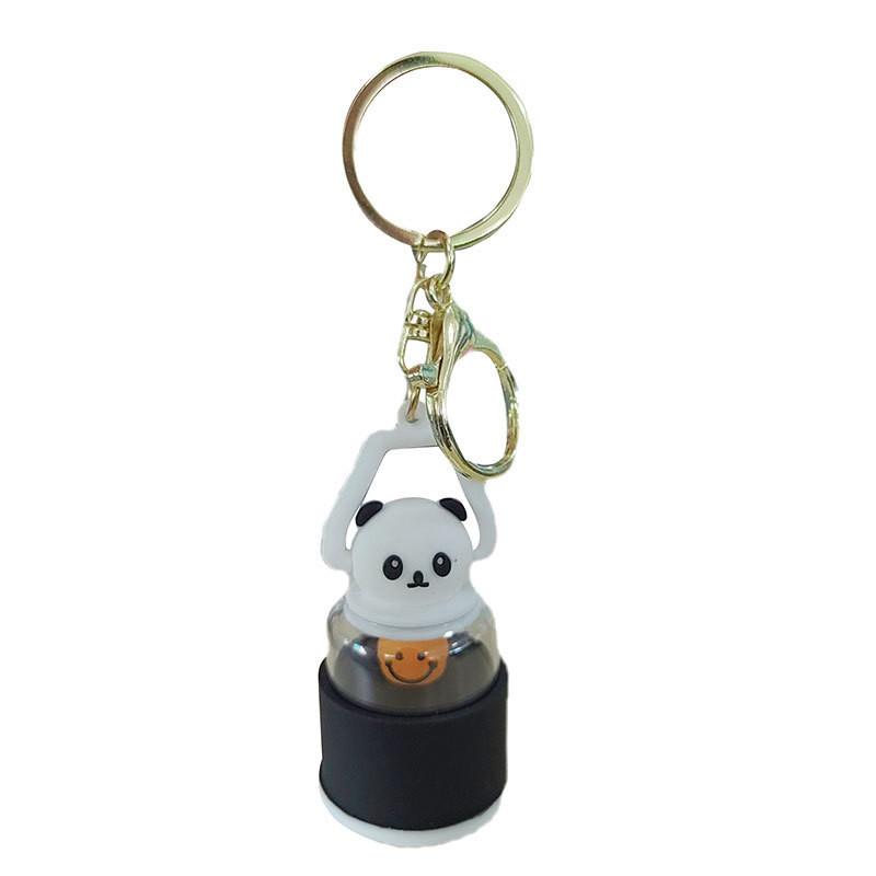 Adorable Glowing Panda Keychain Cute Silicone Cartoon Accessory For Gifts And Parties